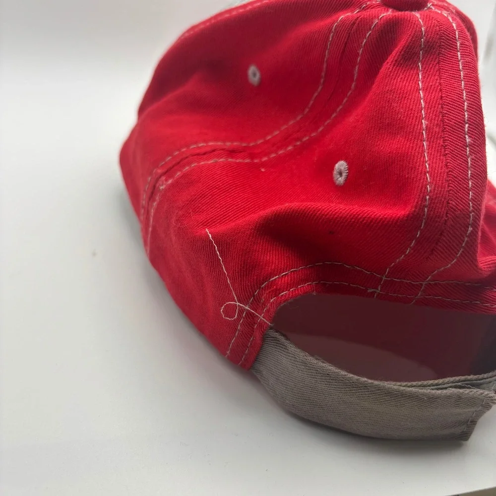 Disney Mickey Mouse Youth Baseball Hat Red Gray Adjustable Cap